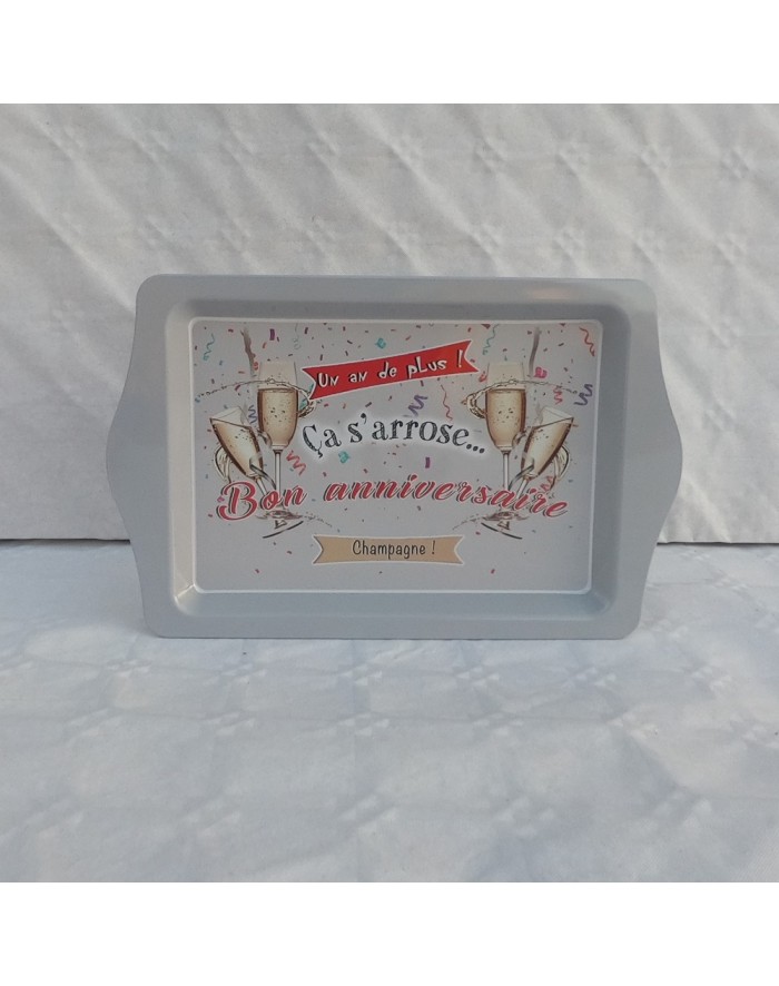 Mini Plateau Metal Bon Anniversaire